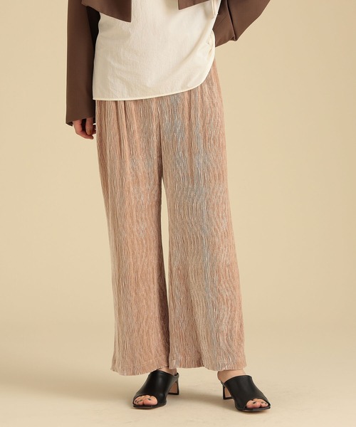 Ray BEAMS（レイビームス）の「Ray BEAMS / コーデュロイ風 ベロア パンツ（その他パンツ・レディース・ベージュ/グリーン・0/1）」の14枚目の写真