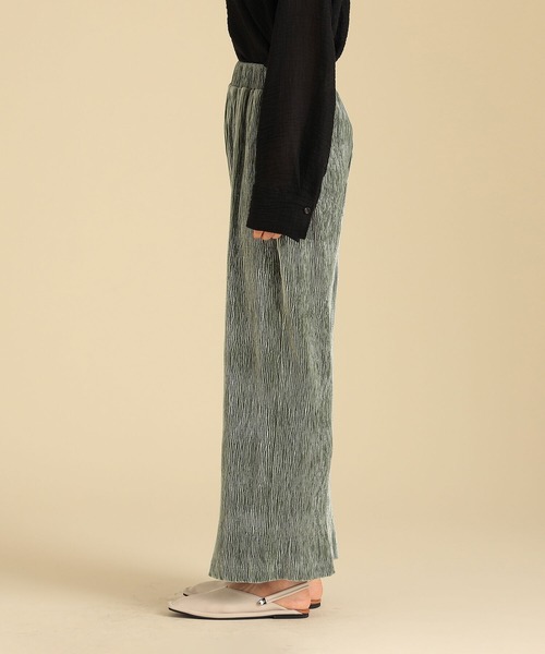 Ray BEAMS（レイビームス）の「Ray BEAMS / コーデュロイ風 ベロア パンツ（その他パンツ・レディース・ベージュ/グリーン・0/1）」の6枚目の写真