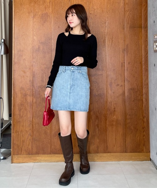 EPIMI E'PIMMY(エピミエピミー)の「キャミレイヤードライクニットプルオーバー(ニット/セーター・レディース・ブラック/オリーブ/アイボリー・MEDIUM)」の11枚目の写真