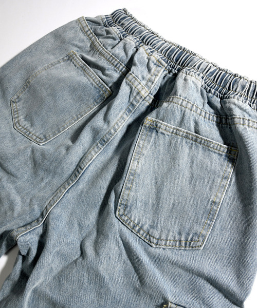 【セール】【neos -addictive design-】ルーズシルエット ビンテージウォッシュ カーゴ デニム パンツ（デニムパンツ）｜neos（ネオス）