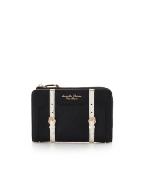 Samantha Thavasa Petit Choice（サマンサタバサ　プチチョイス）の「トロッターケースモチーフ 折財布（財布・レディース・ブラウン/オフホワイト/ミント/ピンク/ブラック・FREE）」の3枚目の写真