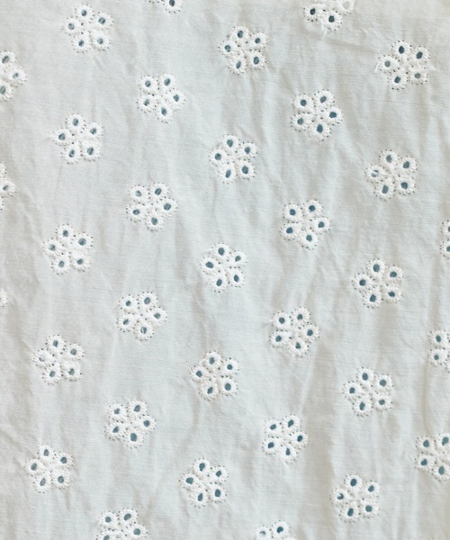 Dot＆Stripes CHILD WOMAN（ドットアンドストライプス　チャイルドウーマン）の「コットン/キュプラカットワーク伊吹染 キャミワンピース（ワンピース・レディース・アイボリー・FREE）」の4枚目の写真