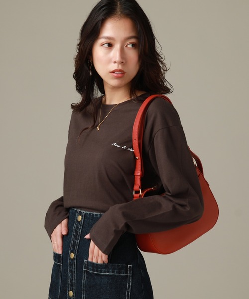 Cheek（チーク）の「ＮＥＷ　＆　ＯＬＤ　Ｌ／Ｓ　ＴＥＥ（Tシャツ/カットソー・レディース・チャコールグレー/ブラック/オフホワイト・MEDIUM）」の3枚目の写真