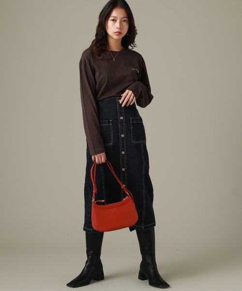 Cheek（チーク）の「ＮＥＷ　＆　ＯＬＤ　Ｌ／Ｓ　ＴＥＥ（Tシャツ/カットソー・レディース・チャコールグレー/ブラック/オフホワイト・MEDIUM）」の9枚目の写真