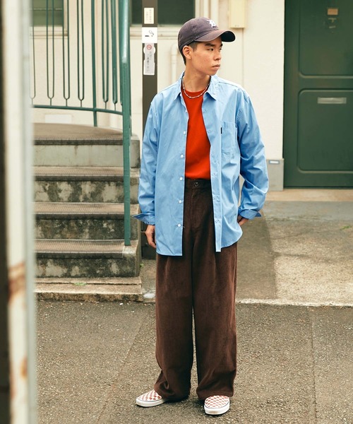 SPOC STORE（スポックストア）の「【SPOC STORE】タックワイドストレートコーデュロイパンツ（チノパンツ・メンズ・ブラック/ブラウン・M/L）」の16枚目の写真