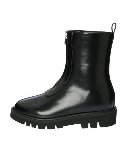 Green　Parks（グリーンパークス）の「・rich blue フロントZIPショートブーツ＊（ブーツ・レディース・ブラック・LL/S/M/L）」の10枚目の写真