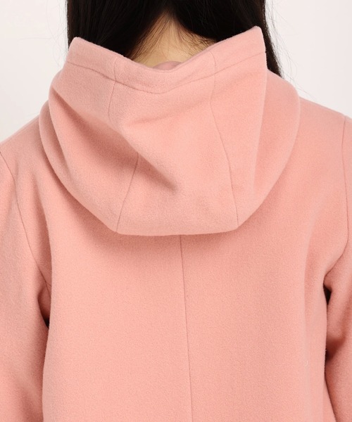 UNIVERVAL MUSE（ユニバーバル ミューズ）の「ラムウールメルトン　ショートコート（その他アウター・レディース・ネイビー/ピンク/ライトベージュ・2）」の8枚目の写真