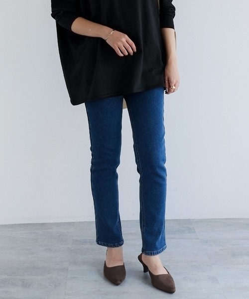 andme（アンドミー）の「裏起毛ストレッチデニムスキニーパンツ（デニムパンツ・レディース・ライトブルー/ブラック/ブルー・S/M/L）」の11枚目の写真