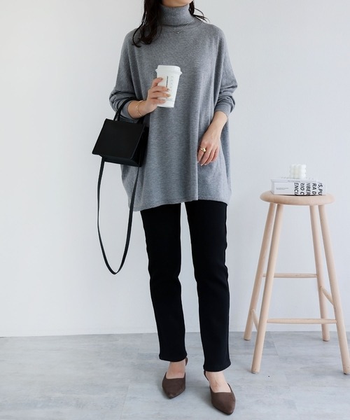 andme（アンドミー）の「裏起毛ストレッチデニムスキニーパンツ（デニムパンツ・レディース・ライトブルー/ブラック/ブルー・S/M/L）」の6枚目の写真