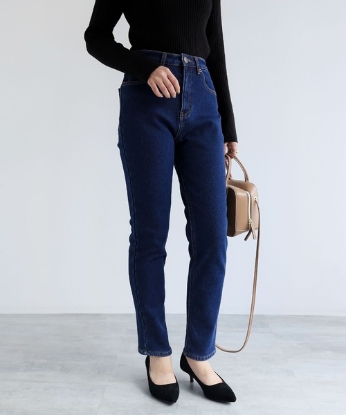 andme（アンドミー）の「裏起毛ストレッチデニムスキニーパンツ（デニムパンツ・レディース・ライトブルー/ブラック/ブルー・S/M/L）」の15枚目の写真