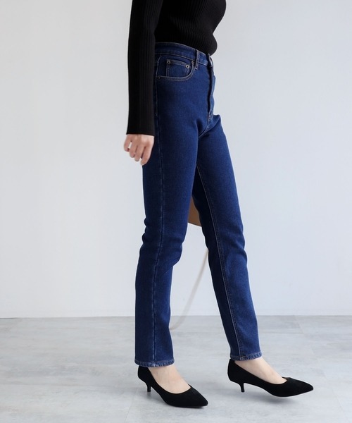 andme（アンドミー）の「裏起毛ストレッチデニムスキニーパンツ（デニムパンツ・レディース・ライトブルー/ブラック/ブルー・S/M/L）」の16枚目の写真