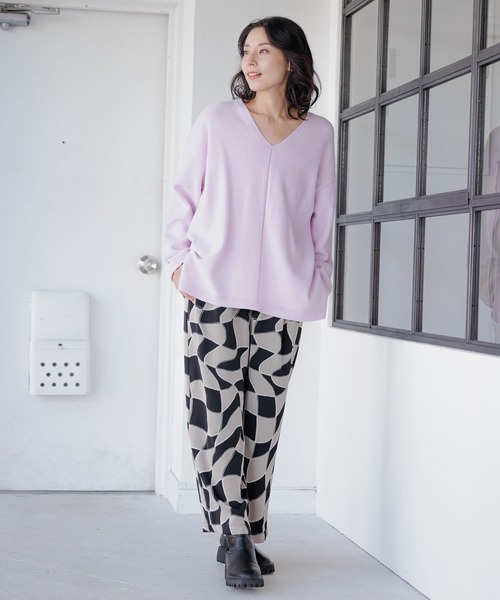 LEPSIM(レプシィム)の「幾何学柄イージーパンツ 167301(その他パンツ・レディース・ブルー系その他/ブラック系その他・FREE)」の4枚目の写真