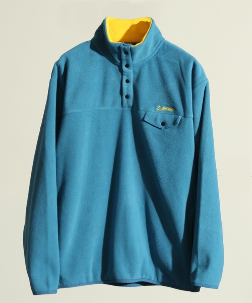 GERRY（ジェリー）の「【GERRY/ジェリー】ワンポイントロゴ刺繍 ボアフリースハーフスナッププルオーバー（ブルゾン・メンズ・ブルー/アイボリー/ブラック/グリーン/オレンジ・M/L/LL）」の4枚目の写真