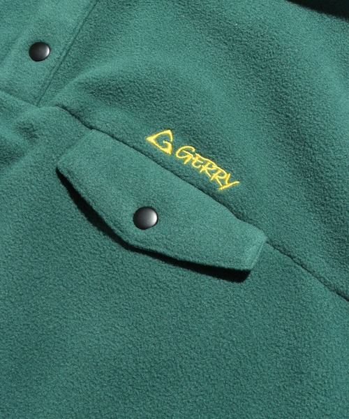 GERRY（ジェリー）の「【GERRY/ジェリー】ワンポイントロゴ刺繍 ボアフリースハーフスナッププルオーバー（ブルゾン・メンズ・ブルー/アイボリー/ブラック/グリーン/オレンジ・M/L/LL）」の10枚目の写真