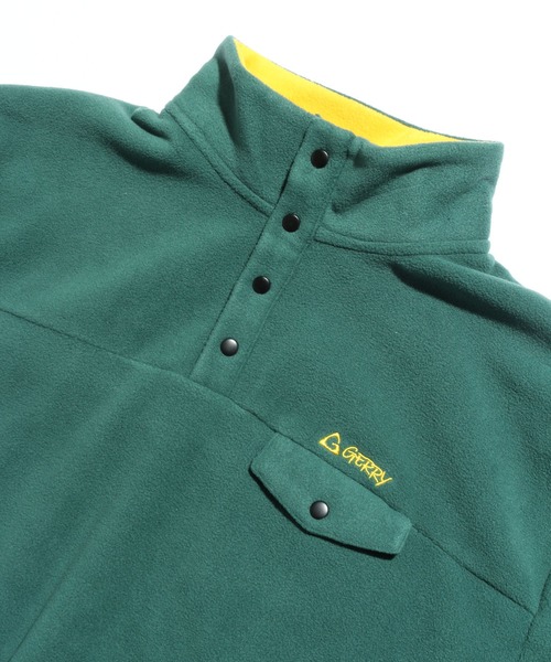 GERRY（ジェリー）の「【GERRY/ジェリー】ワンポイントロゴ刺繍 ボアフリースハーフスナッププルオーバー（ブルゾン・メンズ・ブルー/アイボリー/ブラック/グリーン/オレンジ・M/L/LL）」の8枚目の写真