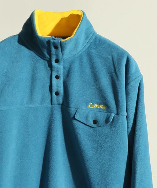 GERRY（ジェリー）の「【GERRY/ジェリー】ワンポイントロゴ刺繍 ボアフリースハーフスナッププルオーバー（ブルゾン・メンズ・ブルー/アイボリー/ブラック/グリーン/オレンジ・M/L/LL）」の19枚目の写真