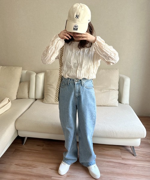 Isn't She?(イズントシー)の「クリンクルトップス(Tシャツ/カットソー・レディース・アイボリー/グリーン・FREE)」の11枚目の写真