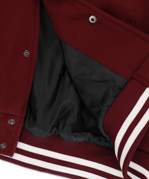 SPINNS(スピンズ)の「【刺繍ワッペンデザイン】メルトン スタジャン(スタジャン・メンズ・グリーン/ワイン/ブラック・ONESIZE)」の10枚目の写真