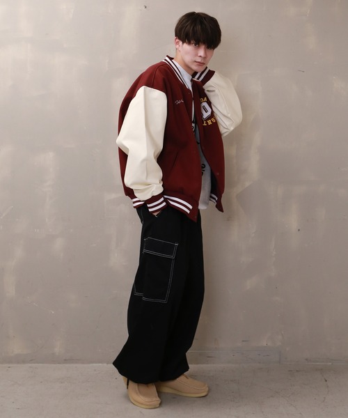 SPINNS(スピンズ)の「【刺繍ワッペンデザイン】メルトン スタジャン(スタジャン・メンズ・グリーン/ワイン/ブラック・ONESIZE)」の21枚目の写真