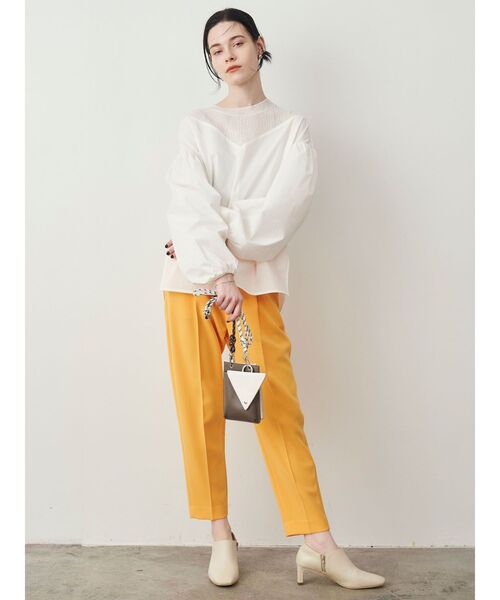 ELENDEEK(エレンディーク)の「シアーニットコンビネーションブラウス(シャツ/ブラウス・レディース・ブラック/オフホワイト/ライトベージュ・FREE)」の8枚目の写真