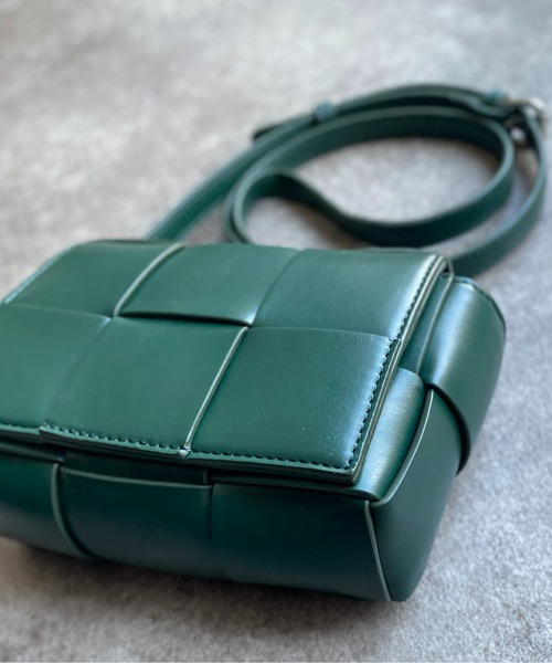 CPCM（シーピーシーエム）の「フェイクレザー編みショルダーバッグ（ショルダーバッグ・メンズ・グリーン/ブラック・FREE）」の14枚目の写真