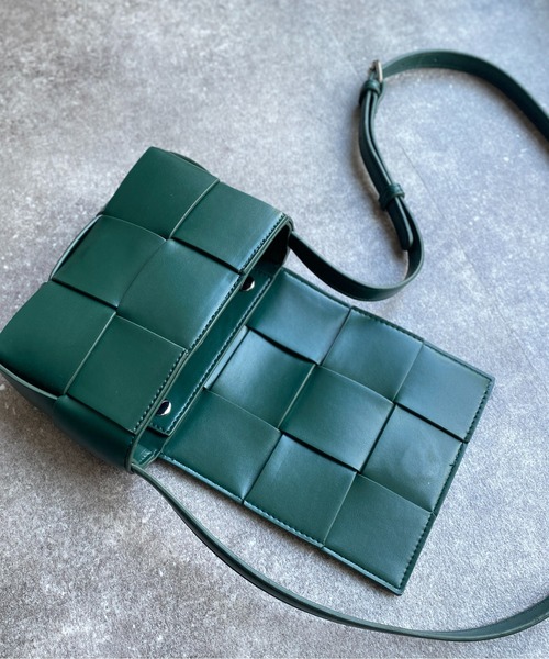 CPCM（シーピーシーエム）の「フェイクレザー編みショルダーバッグ（ショルダーバッグ・メンズ・グリーン/ブラック・FREE）」の16枚目の写真
