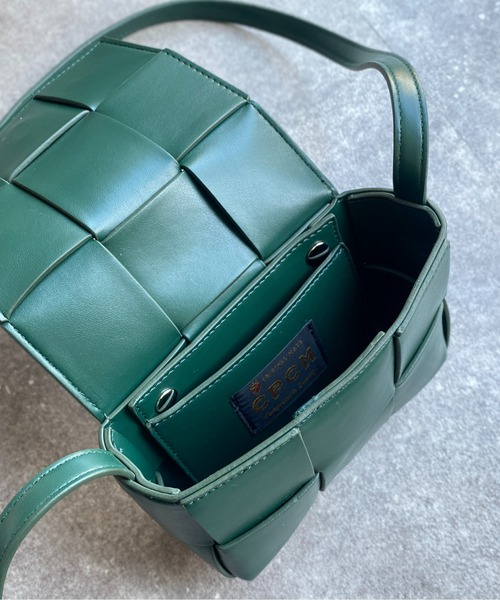 CPCM（シーピーシーエム）の「フェイクレザー編みショルダーバッグ（ショルダーバッグ・メンズ・グリーン/ブラック・FREE）」の17枚目の写真