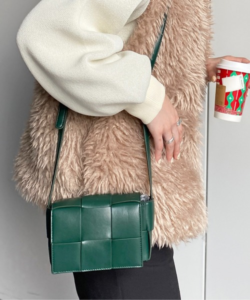 CPCM（シーピーシーエム）の「フェイクレザー編みショルダーバッグ（ショルダーバッグ・メンズ・グリーン/ブラック・FREE）」の20枚目の写真