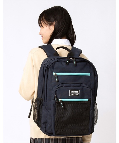 EASTBOY(イーストボーイ)の「リュック 32リットル スポリュック スクール 通学 バッグ 鞄 中学生 高校生(バックパック/リュック・キッズ・ネイビー/ブラック×ホワイト/ミント/ラベンダー/ブラック×パープル・F)」の14枚目の写真