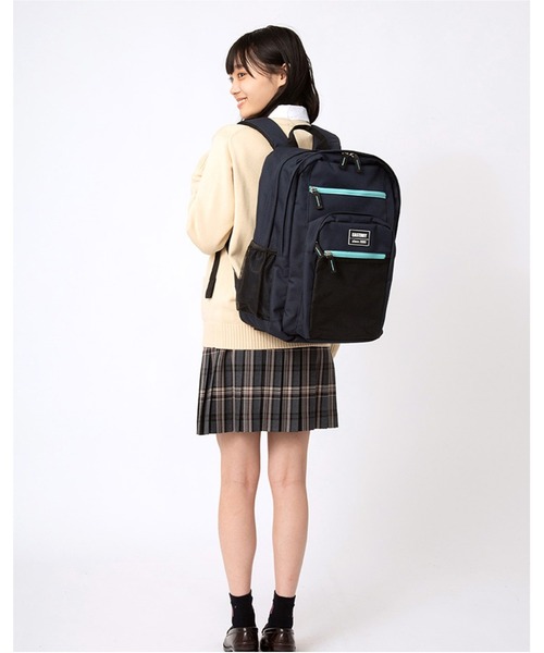 EASTBOY(イーストボーイ)の「リュック 32リットル スポリュック スクール 通学 バッグ 鞄 中学生 高校生(バックパック/リュック・キッズ・ネイビー/ブラック×ホワイト/ミント/ラベンダー/ブラック×パープル・F)」の16枚目の写真