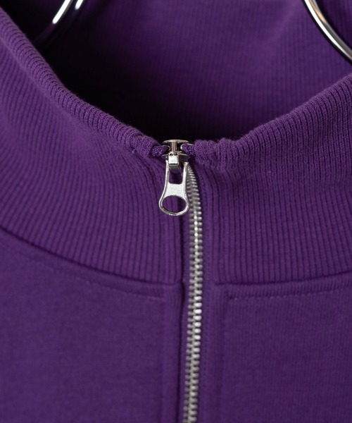 WEGO（ウィゴー）の「WEGO/ハーフジップショートスウェット（スウェット・レディース・ブルー/ホワイト/ブラック/パープル・FREE）」の10枚目の写真