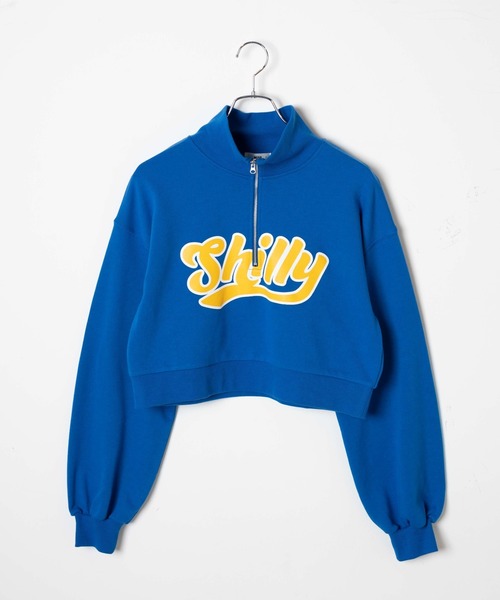 WEGO（ウィゴー）の「WEGO/ハーフジップショートスウェット（スウェット・レディース・ブルー/ホワイト/ブラック/パープル・FREE）」の6枚目の写真