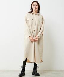 【フラップポケットが今年らしいIラインワンピース】