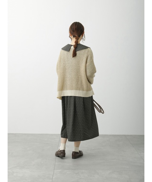 ehka sopo（エヘカソポ）の「花柄襟付ワンピース（ワンピース・レディース・ベージュ/ブラック/グレー・ﾌﾘ-）」の18枚目の写真