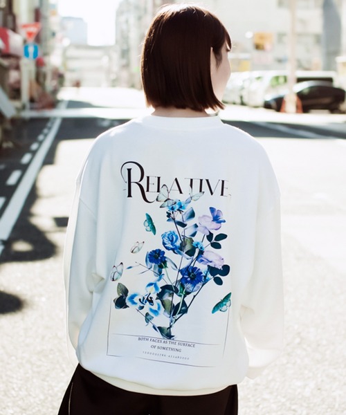 希少 ケイスケヨシダ スウェット トレーナー flower sheat tops SITRY（シトリー）の「wide silhouette flower print sweat/ワイド