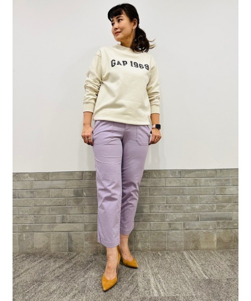 GAP（ギャップ）の「ヴィンテージソフト GAP1969ロゴ ボーイフレンド スウェット・トレーナー（スウェット・レディース・ブラック/ベージュ・XXS/L/S/XS/M/XL）」の9枚目の写真