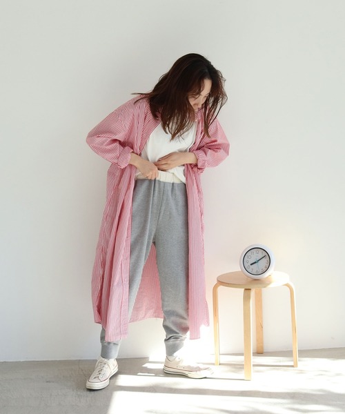 PAR ICI（パーリッシィ）の「【WEB別注】オックス/ストライプ ボタンダウンばさっとシャツワンピース（シャツワンピース・レディース・レッド/グリーン/ブルー・FREE）」の15枚目の写真