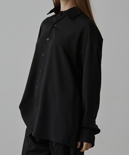 【美品】エムエイチエル・長袖シャツ・ブラウス・ボックスシルエット・レギュラーカラ 楽天市場】ブラウス サテン オフィス レディース スーツインナー