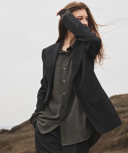 CIASENSE(シアセンス)の「Loose silhouette Regular collar shirt /setup/ ルーズシルエットレギュラーカラートロミシャツ/セットアップ可(シャツ/ブラウス・メンズ・ブラック/チャコールグレー/ライトグレー・M/L)」の12枚目の写真