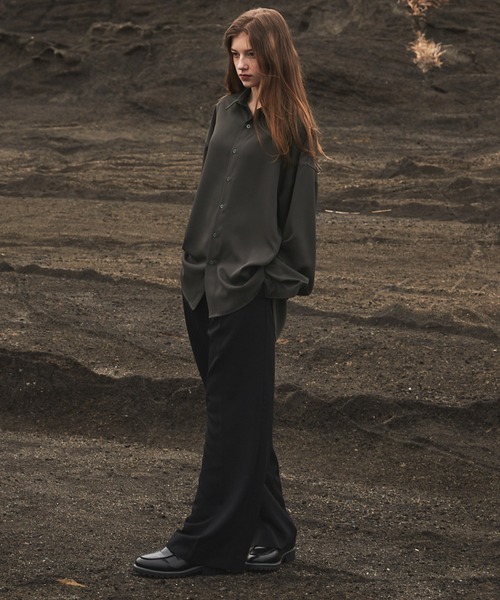 CIASENSE(シアセンス)の「Loose silhouette Regular collar shirt /setup/ ルーズシルエットレギュラーカラートロミシャツ/セットアップ可(シャツ/ブラウス・メンズ・ブラック/チャコールグレー/ライトグレー・M/L)」の16枚目の写真