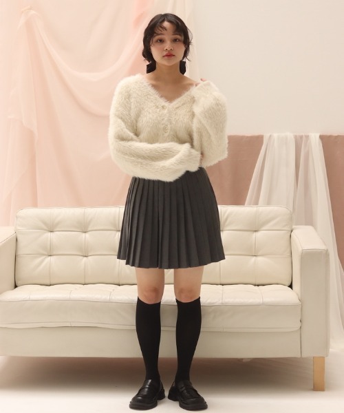 muguet カーディガン muguet（ミュゲ）の「milky shaggy knit cardigan（カーディガン