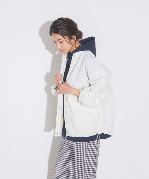 ◆美品◆3万◆パーマネントエイジ◆コットンブルゾン◆白◆シンプル◆ゆったり◆S キラキラツイードミディブルゾン/MAJESTIC LEGON(マジェスティック
