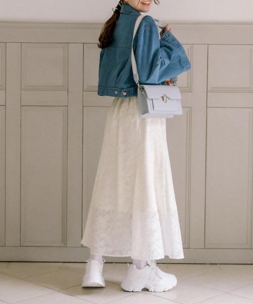 OLIVE des OLIVE（オリーブデオリーブ）の「フロントZIPフレアスカート