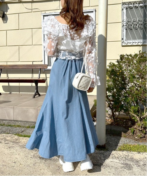 OLIVE des OLIVE（オリーブデオリーブ）の「フロントZIPフレアスカート