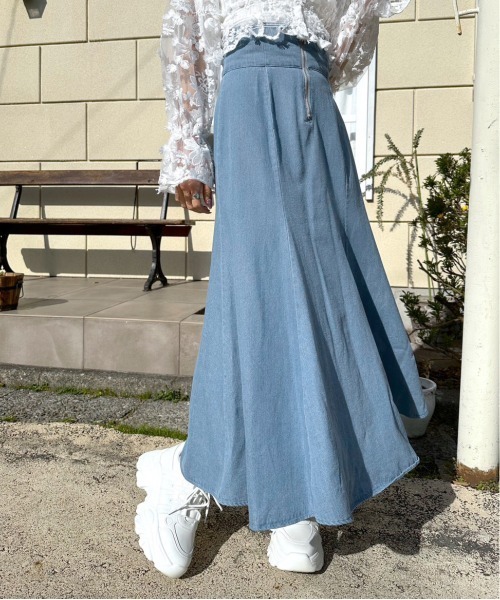 OLIVE des OLIVE（オリーブデオリーブ）の「フロントZIPフレアスカート