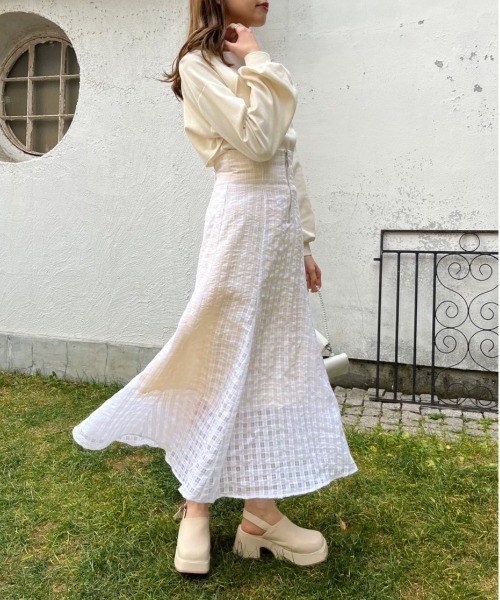 OLIVE des OLIVE（オリーブデオリーブ）の「フロントZIPフレアスカート