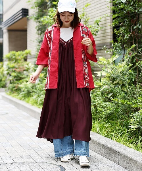 Amina(アミナ)の「Amina ストオメワンピース(ワンピース・レディース・ブルー/ブラウン/パープル・FREE)」の14枚目の写真