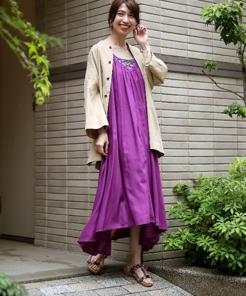 Amina(アミナ)の「Amina ストオメワンピース(ワンピース・レディース・ブルー/ブラウン/パープル・FREE)」の17枚目の写真