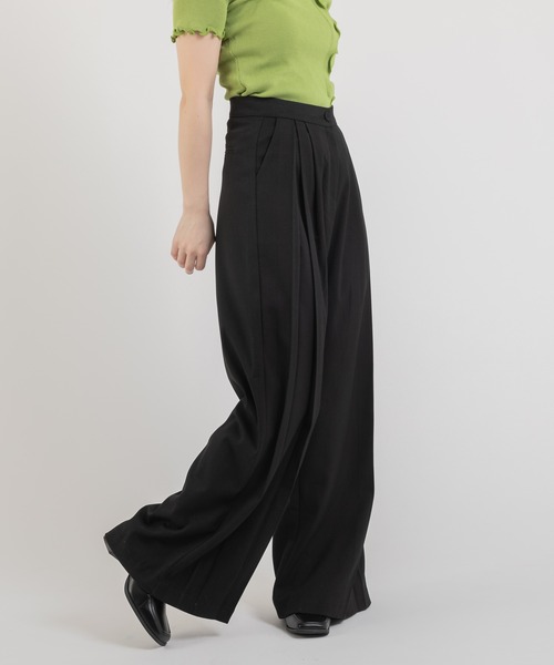 Jeudi（ジュディ）の「2タックプリーツワイドスラックス（スラックス・レディース・アイボリー/グレー/ブラック・S/M）」の7枚目の写真