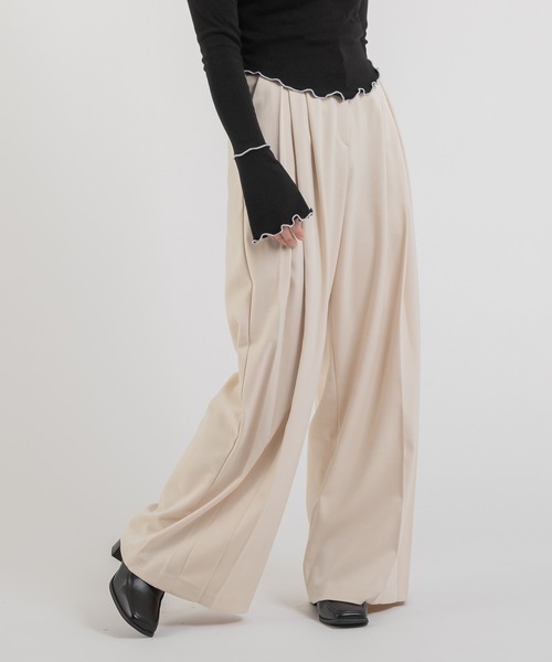 Jeudi（ジュディ）の「2タックプリーツワイドスラックス（スラックス・レディース・アイボリー/グレー/ブラック・S/M）」の17枚目の写真